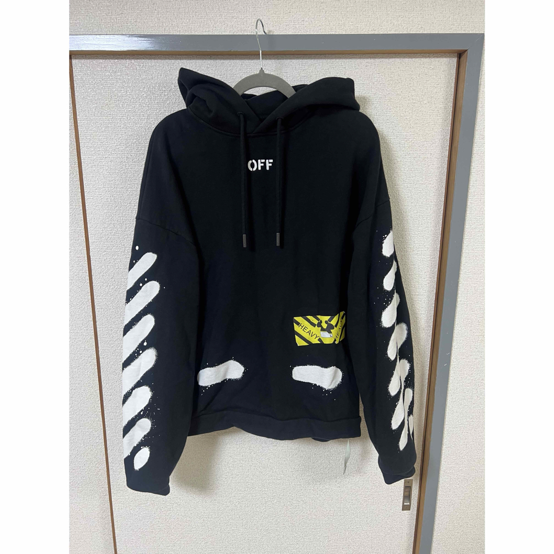 メンズ国内正規品　off-white スプレー　ペイント　パーカー　プルオーバー