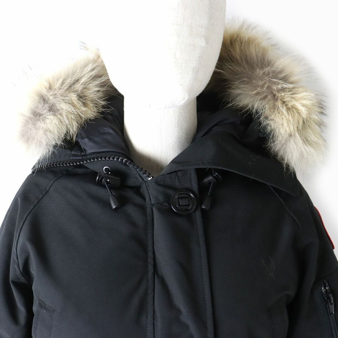 CANADA GOOSE(カナダグース)の美品△正規品 カナダグース 7999LA CHILLIWACK BOMBER チリワック ファー・フード付 ZIP UP ボンバージャケット／ダウンジャケット 黒 S/P レディースのジャケット/アウター(ダウンジャケット)の商品写真