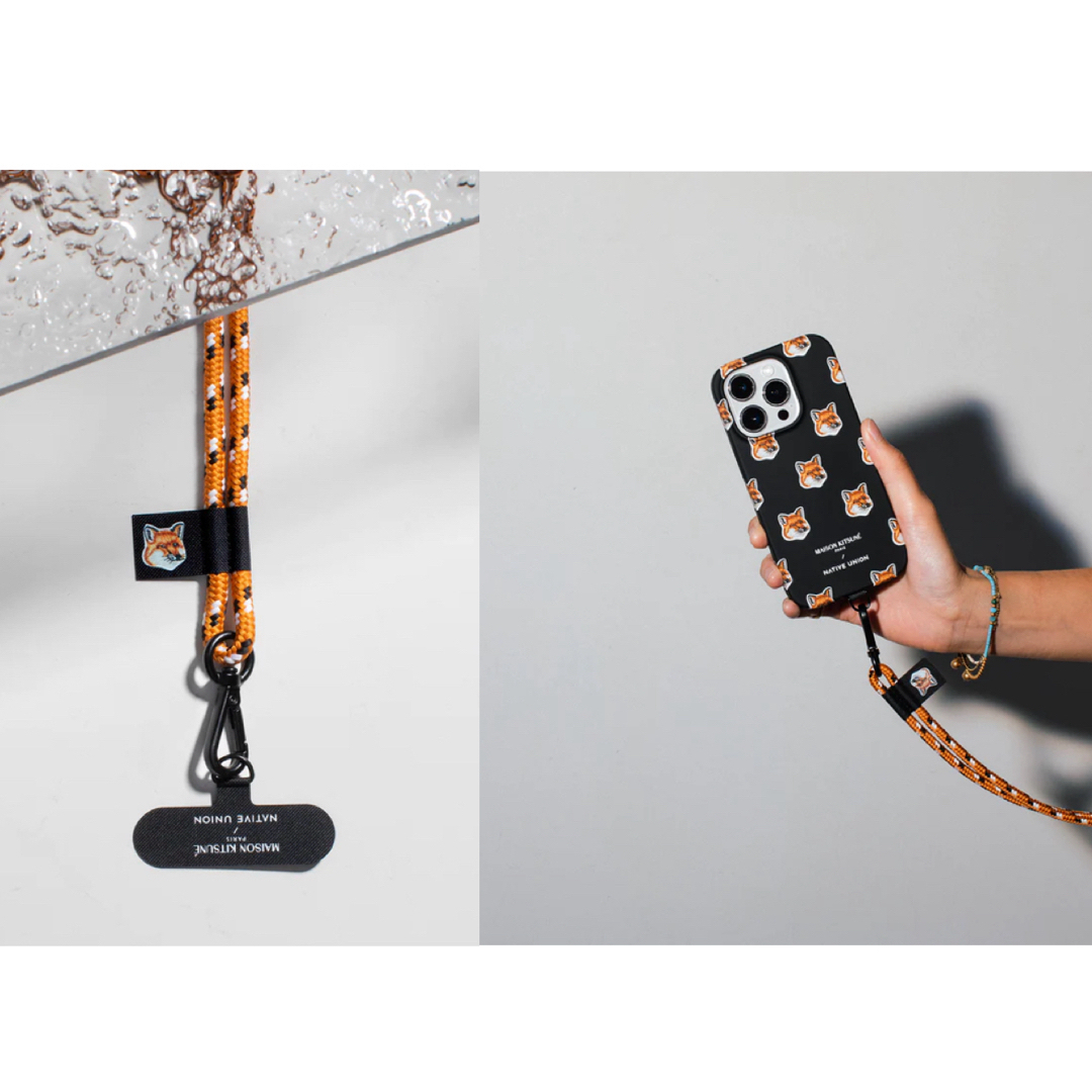 MAISON KITSUNE' - メゾンキツネ iPhone 15 Pro + ストラップ MAISON KITSUNE' - メゾンキツネ iPhone 15 Pro + ストラップ