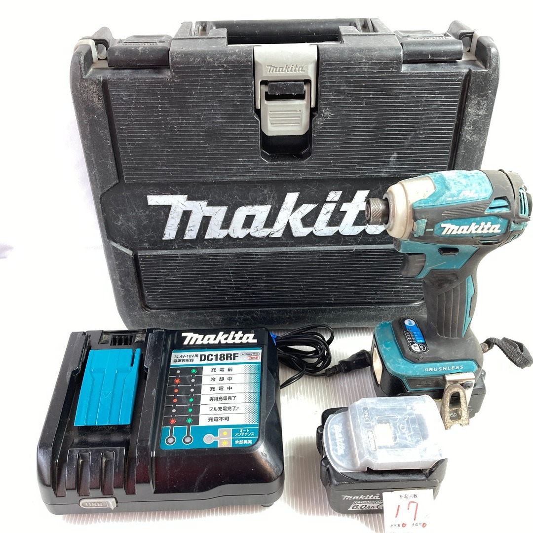 Makita(マキタ)の＊＊MAKITA マキタ 14.4V 充電式インパクトドライバ (バッテリ2個・充電器・ケース付） TD162DRGX ブルー インテリア/住まい/日用品のインテリア/住まい/日用品 その他(その他)の商品写真