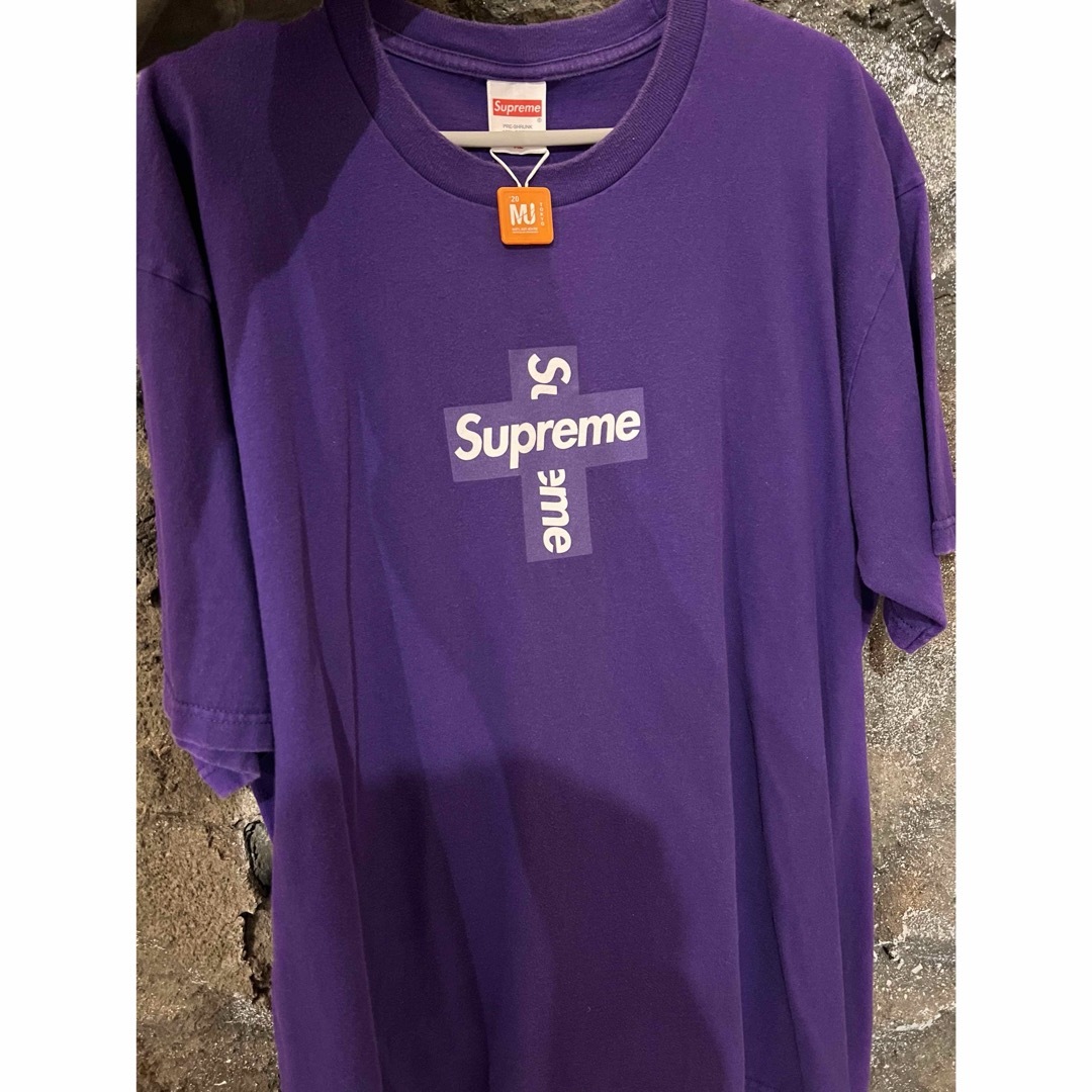 Supreme(シュプリーム)のSupreme Cross Box Logo Tee Purple XL メンズのトップス(Tシャツ/カットソー(半袖/袖なし))の商品写真