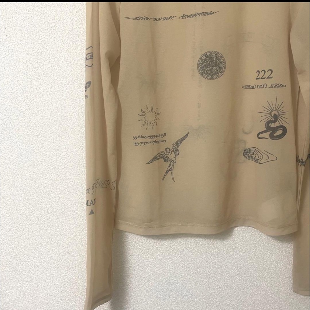 TATOOプリントシアーTOP MAISON SPECIAL メゾンスペシャル TATOOプリントシアーTOP MAISON SPECIAL メゾンスペシャル