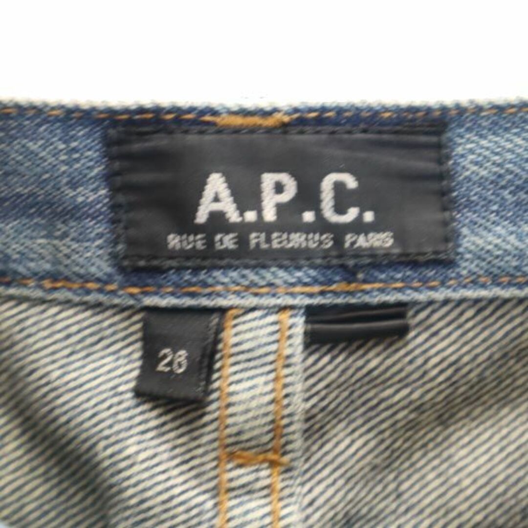 A.P.C(アーペーセー)のアーペーセー ボタンフライ ストレート デニムパンツ w26 A.P.C. ジーパン レディース 【中古】  【231213】 レディースのパンツ(デニム/ジーンズ)の商品写真