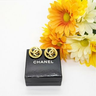 シャネル(CHANEL)のシャネル イヤリング ヴィンテージ サークル ココマーク ゴールド 94P(イヤリング)