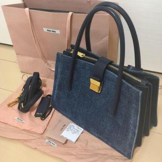 ミュウミュウ マドラス ハンドバッグ(レディース)(デニム)の通販 11