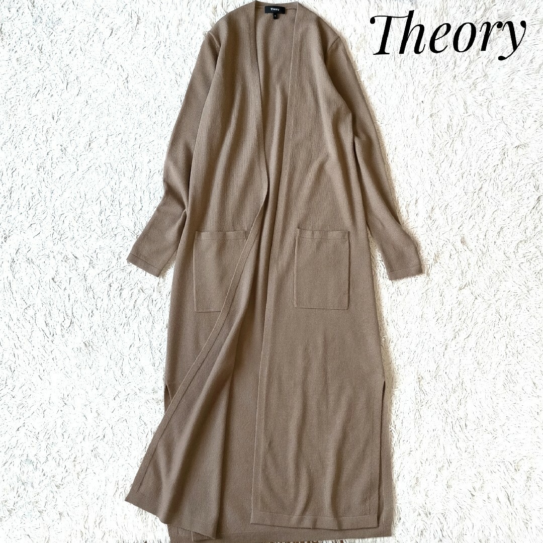 theory - 【セオリー】カシミヤロングカーディガン S ベージュ