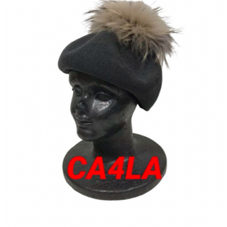 カシラ(CA4LA)の新品同様！CA4LA ベレー帽 CF KABUKU2 ONM01725(ハンチング/ベレー帽)