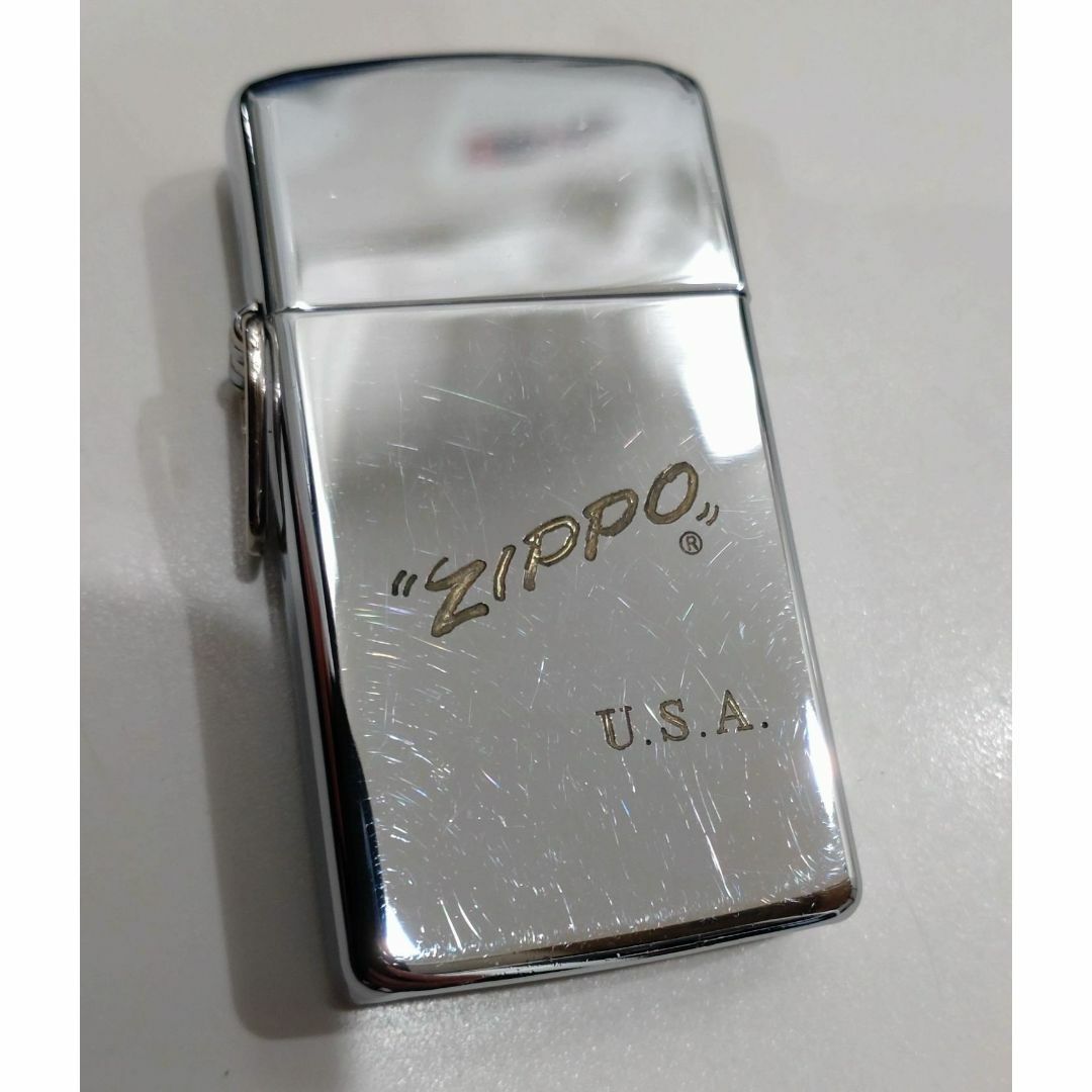 ZIPPO(ジッポー)のzippo オイルライター スリム チェーン 三角カン付 メンズのファッション小物(タバコグッズ)の商品写真