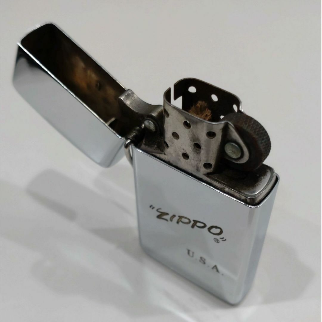 ZIPPO(ジッポー)のzippo オイルライター スリム チェーン 三角カン付 メンズのファッション小物(タバコグッズ)の商品写真