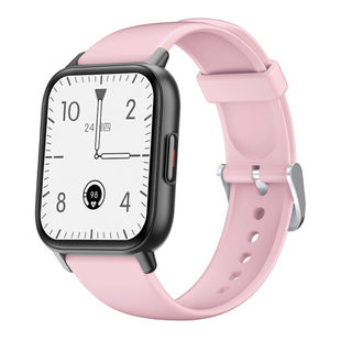 スマートウォッチ 1.69インチ Bluetooth5.0　ピンク(腕時計(デジタル))