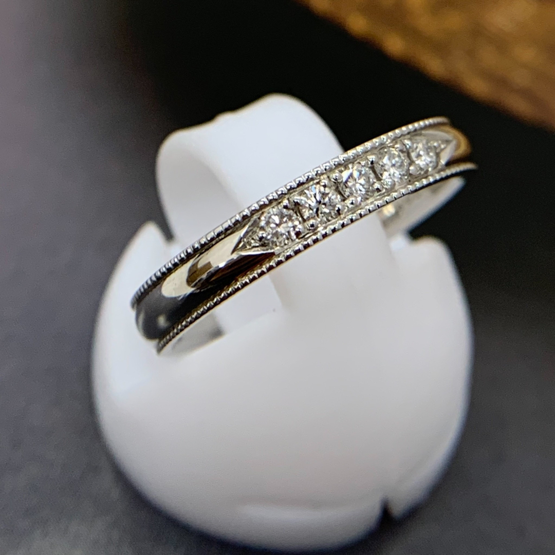 モニッケンダム　Pt950 ダイヤモンド　0.11リング　指輪　約9号 レディースのアクセサリー(リング(指輪))の商品写真