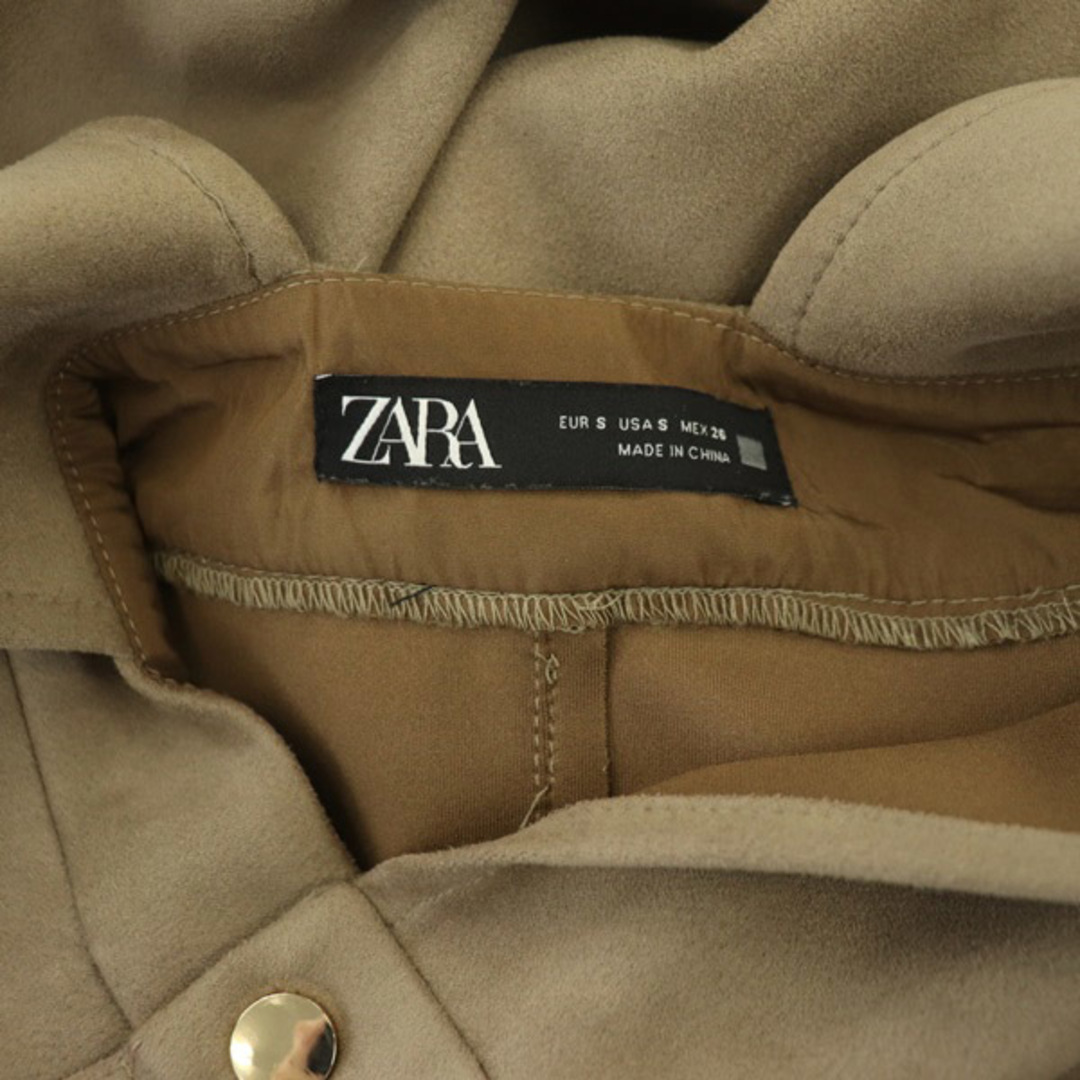 ZARA(ザラ)のザラ ZARA スエード調 ジャンパースカート ロング フレア ストレッチ レディースのスカート(ロングスカート)の商品写真