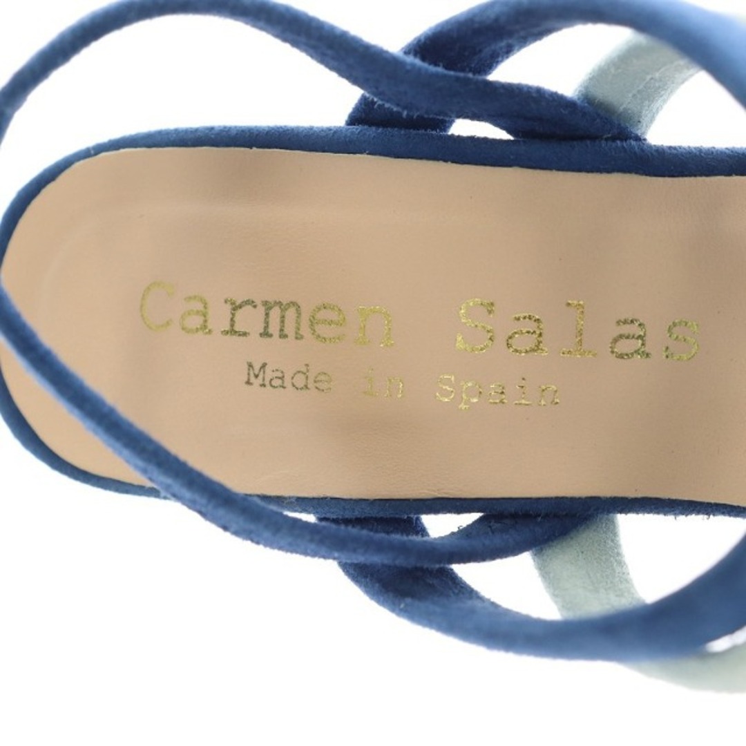 カルメンサラス サンダル スエード チャンキーヒール スクエアトゥ 36 レディースの靴/シューズ(サンダル)の商品写真
