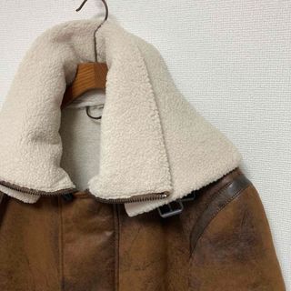 ZARA - 極美品□ZARA ザラ□フェイクムートン コート ロング丈 B-3 B-7 ...