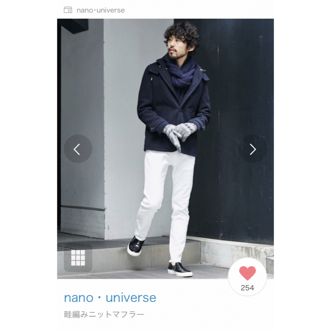 nano・universe(ナノユニバース)の【タグ付き・未使用】nano universe  ナノユニバース　マフラー メンズのファッション小物(マフラー)の商品写真