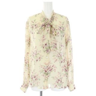 セリーヌ(celine)のセリーヌ PUSSYBOW BLOUSE ブラウス シルク 34 S ベージュ(シャツ/ブラウス(長袖/七分))