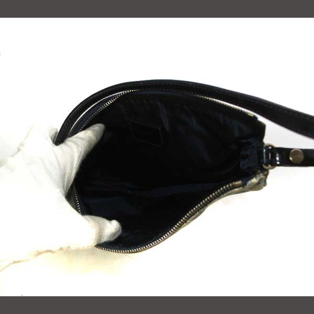 Christian Dior(クリスチャンディオール)のクリスチャンディオール サドルバッグ ポーチ デニムプリント 水色 黒 レディースのファッション小物(ポーチ)の商品写真