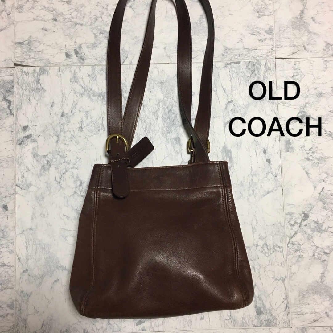 OLD COACH オールレザー　ショルダーバッグ　トートバッグ　金金具ショルダーバッグ