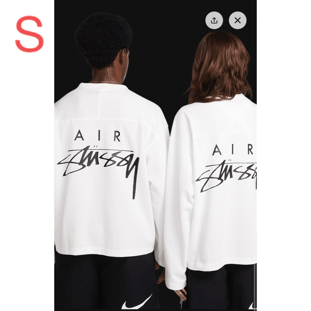 トップスNIKE x stussy ロングスリーブトップ 白S 新品