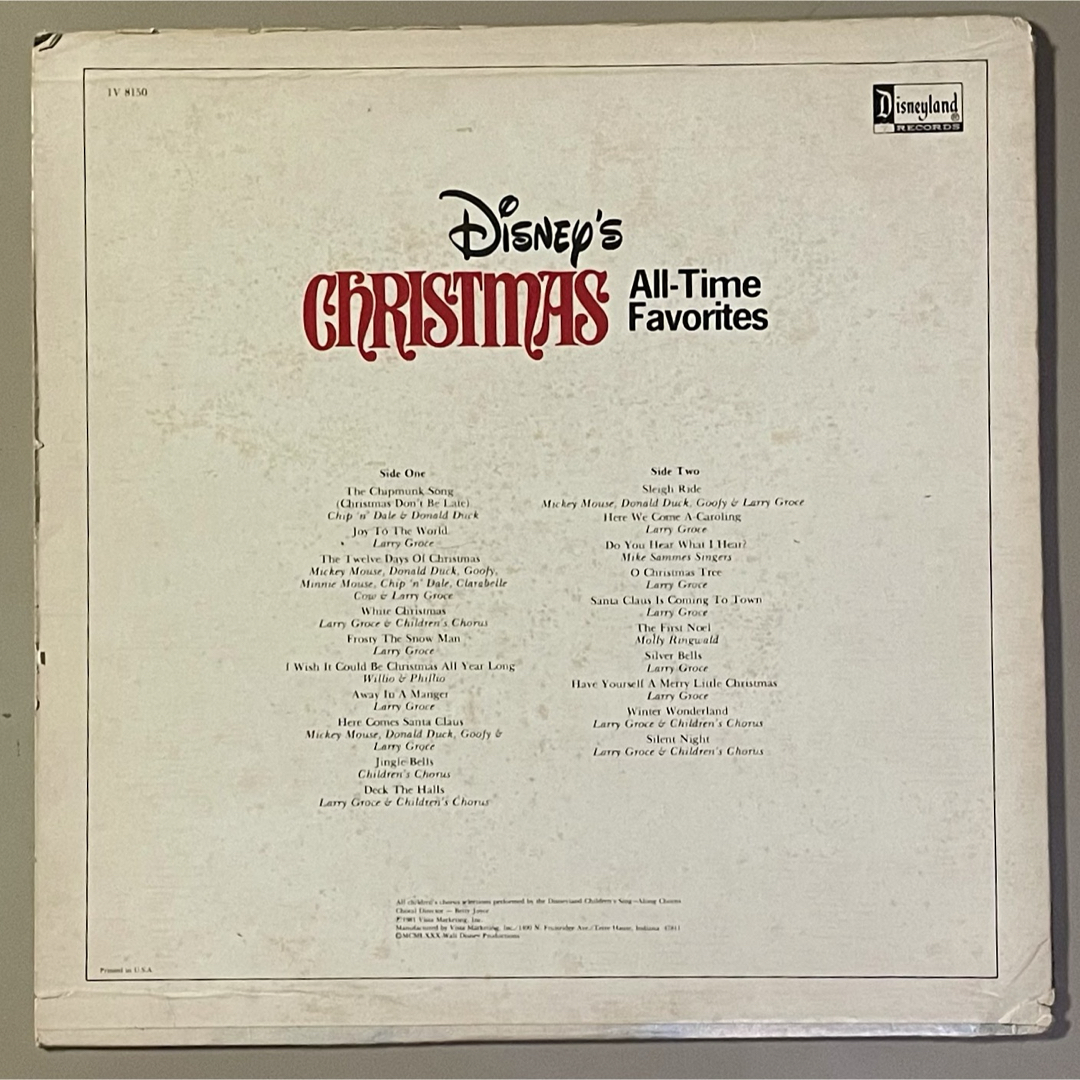 Disney(ディズニー)のChristmas   LP レコード　Disney’s その他のその他(その他)の商品写真