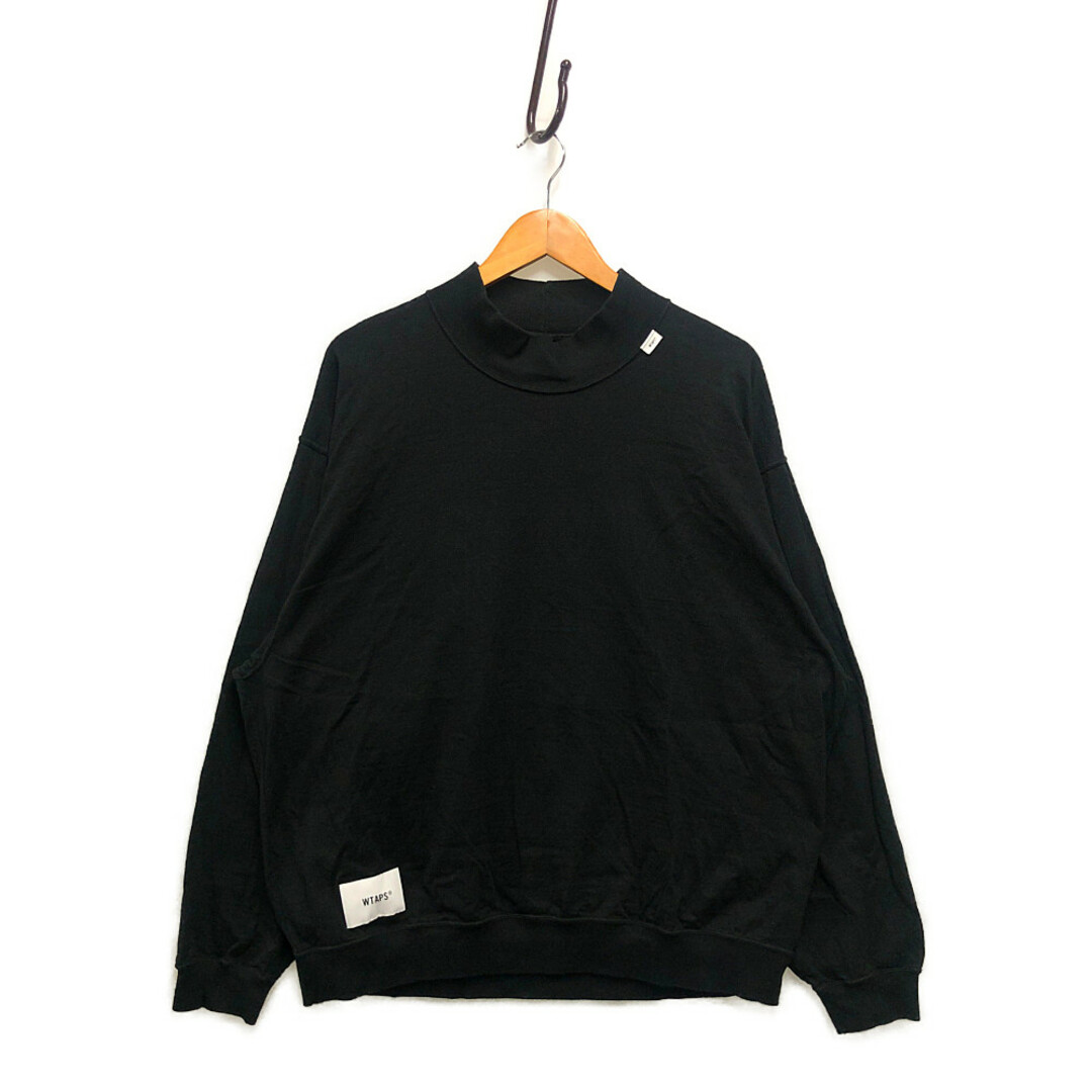 W)taps(ダブルタップス)のWTAPS ダブルタップス 22AW V.I.C TURTLE NECK COTTON .VIC カットソー 長袖 ブラック サイズ4 正規品 / B4702 メンズのトップス(Tシャツ/カットソー(七分/長袖))の商品写真