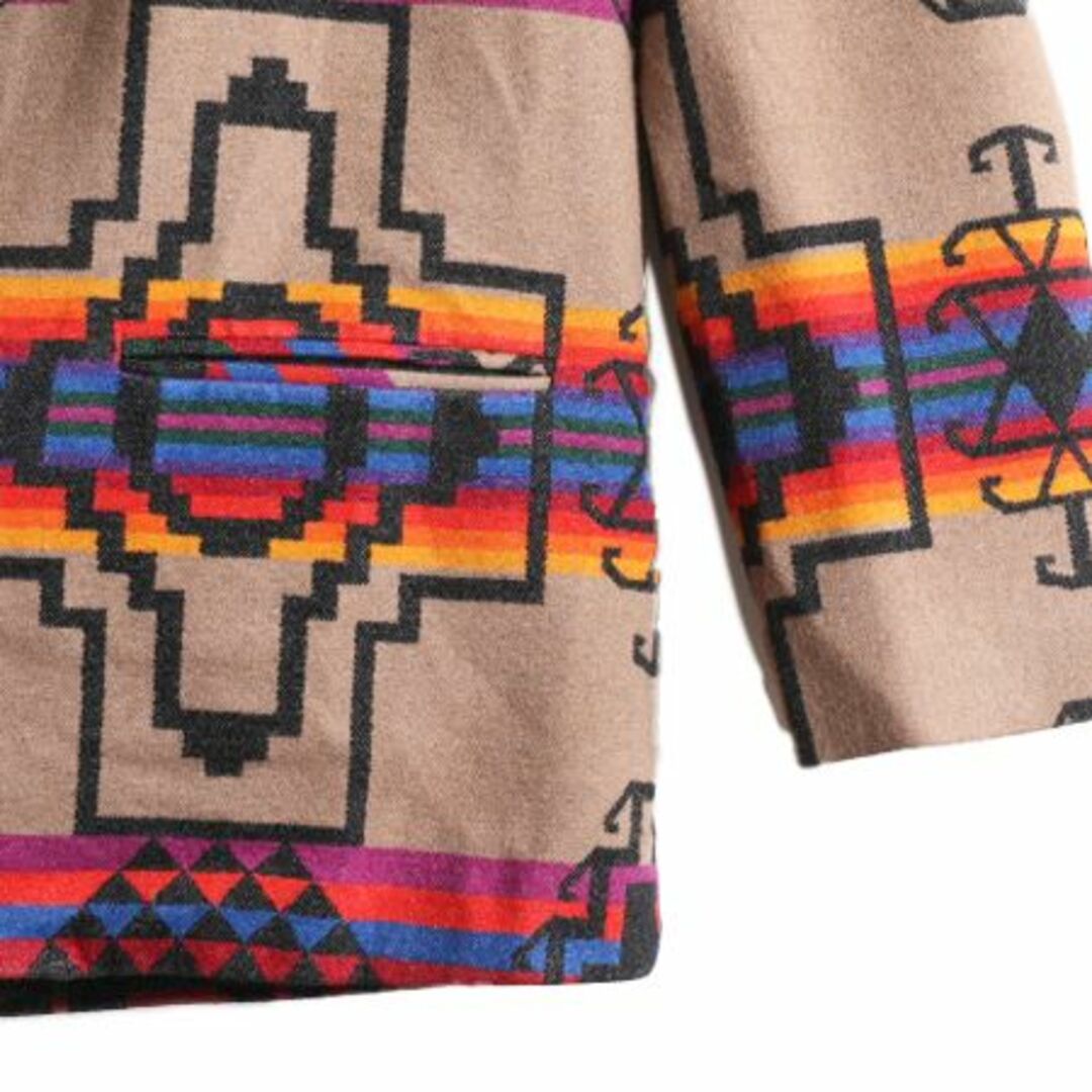 PENDLETON(ペンドルトン)のデッドストック 90s USA製 ペンドルトン ネイティブ テーラード ジャケット レディース M / ブレザー KNOCK ABOUTS PENDLETON ウール 総柄 レディースのジャケット/アウター(テーラードジャケット)の商品写真