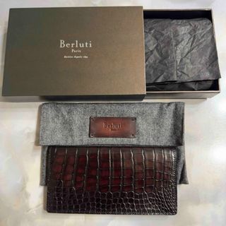 ベルルッティ(Berluti)の新品同様 96万円 ベルルッティ パティーヌアリゲーター二つ折り長財布(長財布)