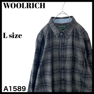 ウールリッチ(WOOLRICH)のUSA古着 ウールリッチ 秋冬 ネルシャツ 長袖シャツ グレー系 チェック L(シャツ)