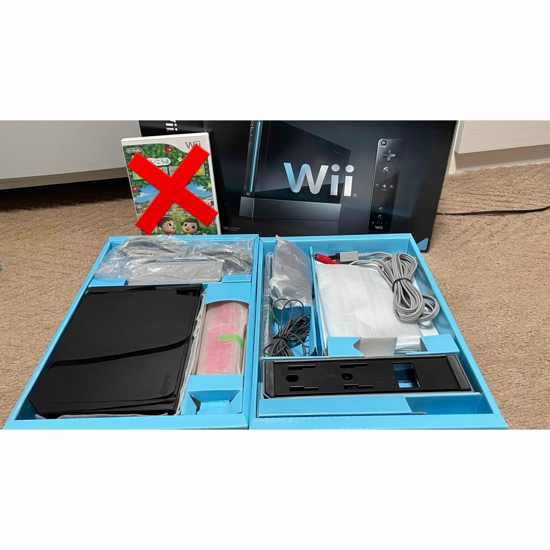 Wii(ウィー)のWii 本体(クロ) 動作確認済◎ エンタメ/ホビーのゲームソフト/ゲーム機本体(家庭用ゲーム機本体)の商品写真