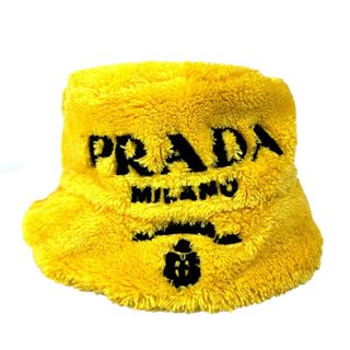 プラダ(PRADA)のプラダ PRADA テリークロスロゴ 1HC137 バケットハット ハット コットン イエロー(ハット)