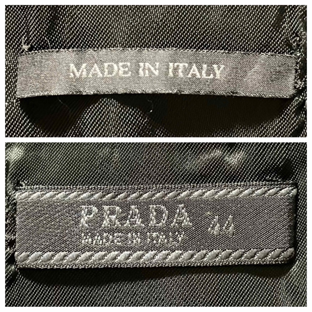 PRADA(プラダ)の本物 極美品 プラダ ラメ入り スカートスーツ セットアップ 44 ブラック 黒 レディースのフォーマル/ドレス(スーツ)の商品写真