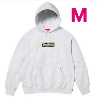 シュプリーム(Supreme)のSupreme box logo hooded ash grey M(パーカー)