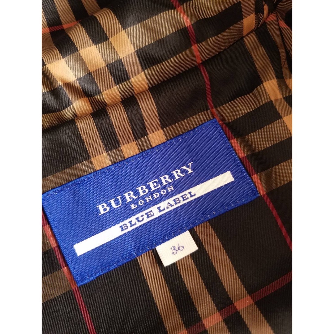 BURBERRY BLUE LABEL(バーバリーブルーレーベル)の美品　正規品　バーバリー　ブルーレーベル　ウール　カシミヤ　コート　36 レディースのジャケット/アウター(ロングコート)の商品写真