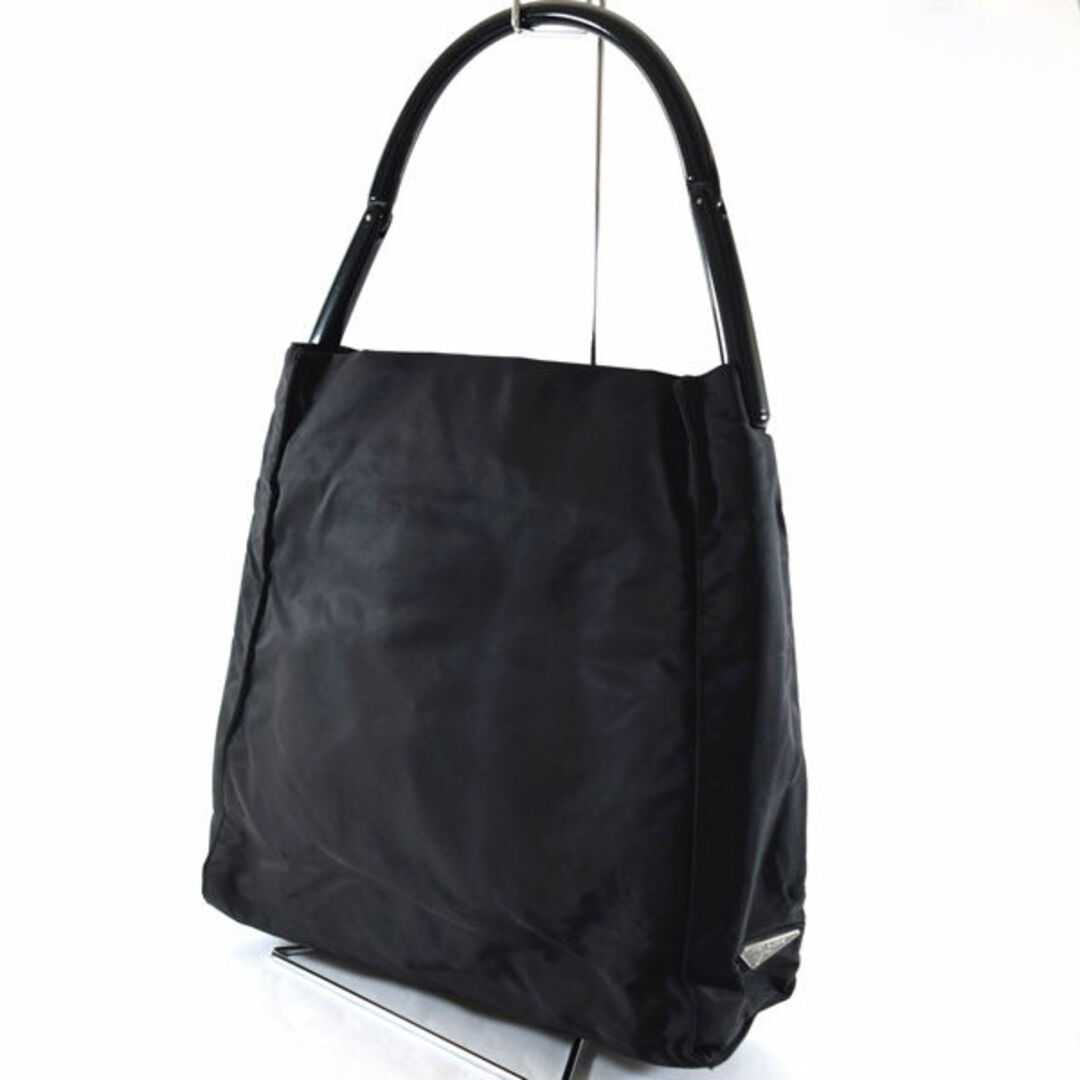PRADA / プラダ  バッグ ナイロン 黒 ハンドバッグ プラスチックハンドル ブランド 中古  [0990011984] レディースのバッグ(ハンドバッグ)の商品写真