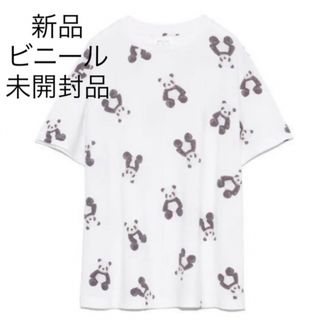 ジェラートピケ(gelato pique)の【新品未開封】ジェラートピケ☆ジェラピケ　限定完売　パンダ柄Tシャツオフホワイト(ルームウェア)