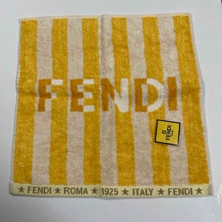 フェンディ(FENDI)のFENDIシルク混ハンカチイエロー(ハンカチ)