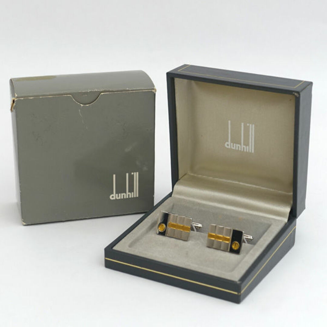 DUNHILL / ダンヒル カフス シルバー ゴールド 箱付き ブランド 中古