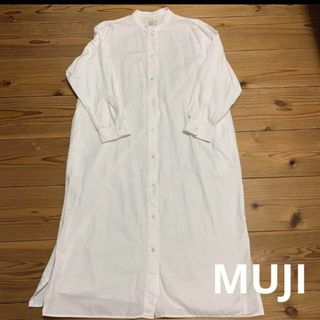 ムジルシリョウヒン(MUJI (無印良品))の【無印良品】スタンドカラーシャツワンピース(ロングワンピース/マキシワンピース)