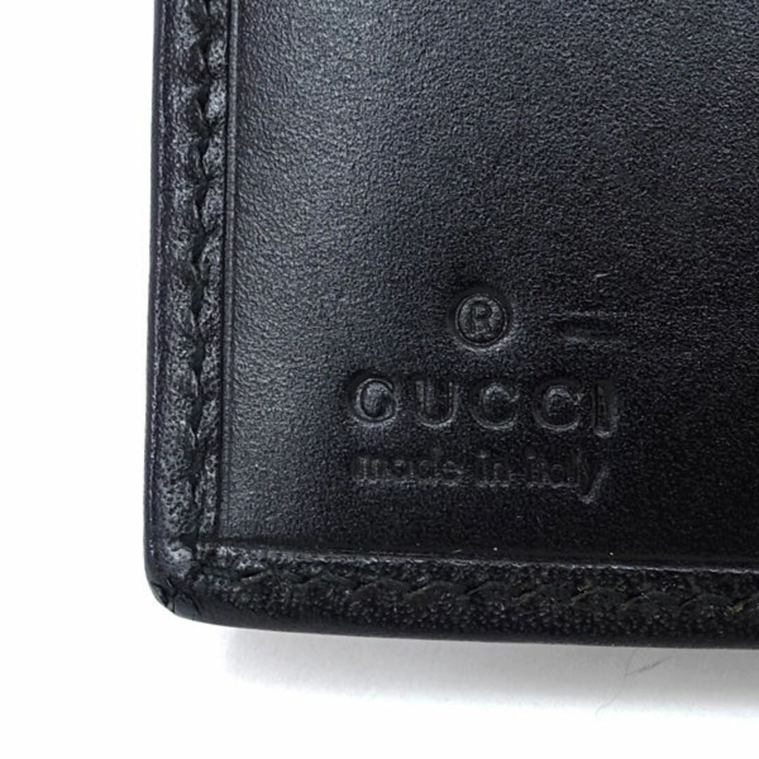 GUCCI / グッチ 4穴 A5 レザー システム手帳カバー ブラック 031 