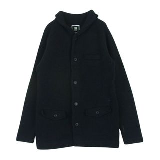 ジースター(G-STAR RAW)のG-STAR ジースター 86352D ショールカラー ウール カーディガン ニット ジャケット 中国製 ブラック系 L【中古】(カーディガン)