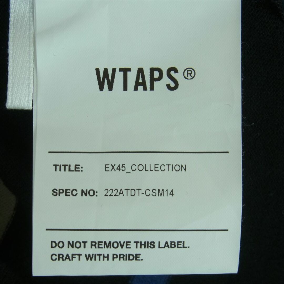 W)taps(ダブルタップス)のWTAPS ダブルタップス 22AW 222ATDT-CSM14 Long Sleeve BDY 02 Tee ボーダー 長袖 Tシャツ ブラック系 ブルー系 03【中古】 メンズのトップス(Tシャツ/カットソー(七分/長袖))の商品写真