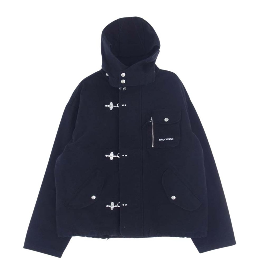 約70cm身幅Supreme シュプリーム ジャケット 23SS Canvas Clip Jacket フーデッド キャンバス ジャケット ブラック系 L