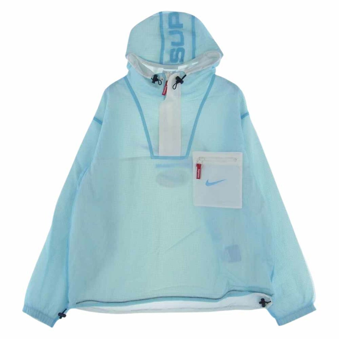 Supreme(シュプリーム)のSupreme シュプリーム ジャケット 20AW NIKE ナイキ CW9695-487 Jewel Reversible Ripstop Anorak ジュエルスウッシュ リバーシブル リップストップ アノラック プルオーバー ジャケット ライトブルー系 ホワイト系 L【中古】 メンズのジャケット/アウター(その他)の商品写真