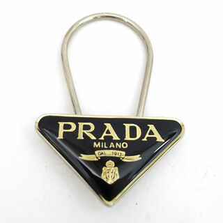 PRADA / プラダ  キーホルダー ブラック ゴールドカラー チャーム 2PS359 ブランド 中古  [0990012295](キーホルダー)