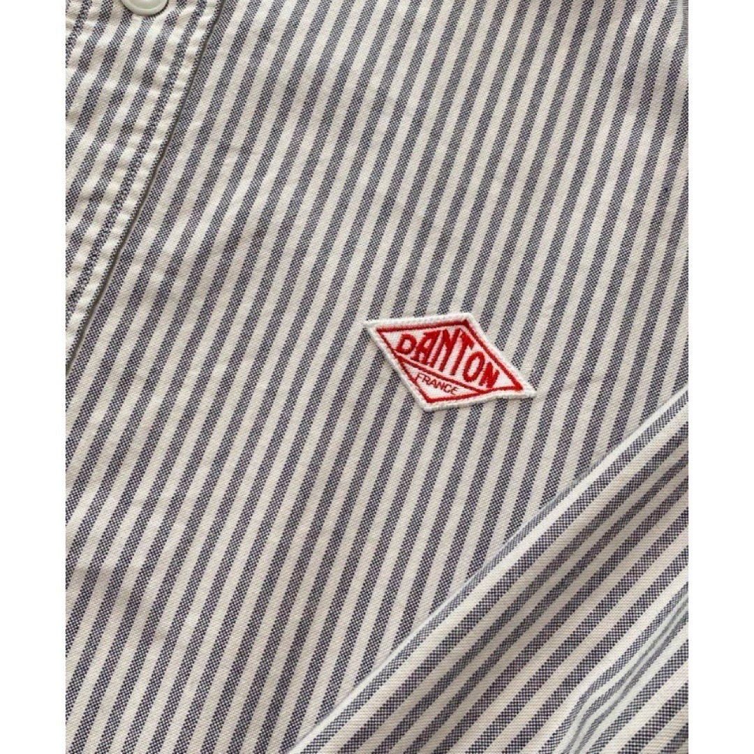 DANTON(ダントン)の美品　ダントン　バンドカラーシャツ　ストライプ メンズのトップス(シャツ)の商品写真