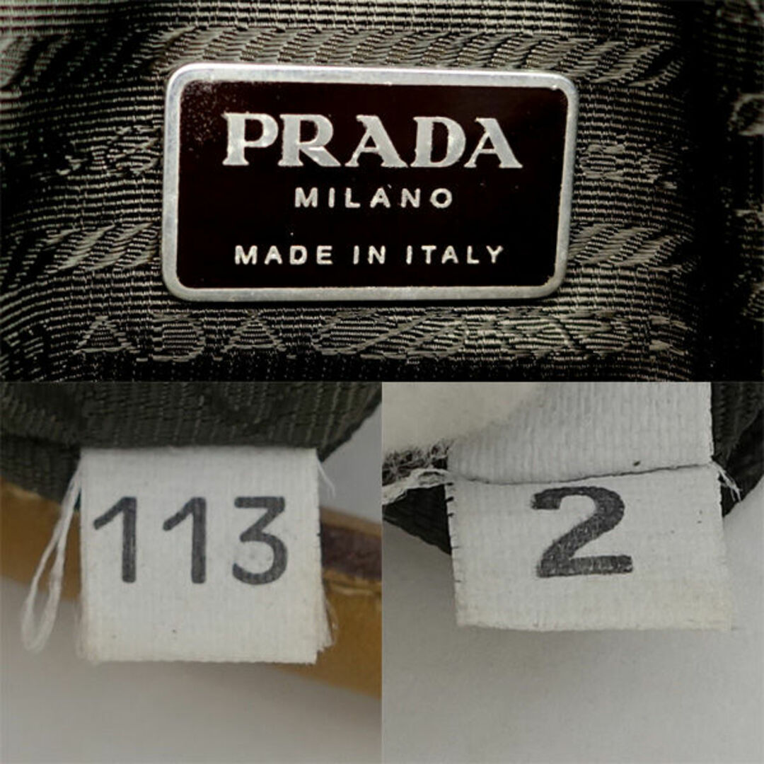 ショルダーバッグ付属品PRADA / プラダ  ショルダーバッグ レザー ベージュ ブラウン キーリングチャーム付き ブランド   [0990012478]