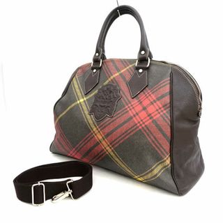 Vivienne Westwood / ヴィヴィアンウエストウッド  2way ボストンバッグ  ショルダー 赤系 マルチカラー VW1 中古  [0990012416](ボストンバッグ)