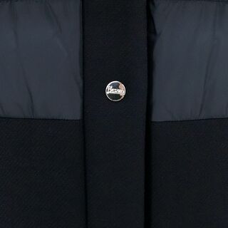 ヘルノ ダウンジャケット グローブライン ブラック 38サイズ ミドル丈 切替えコート