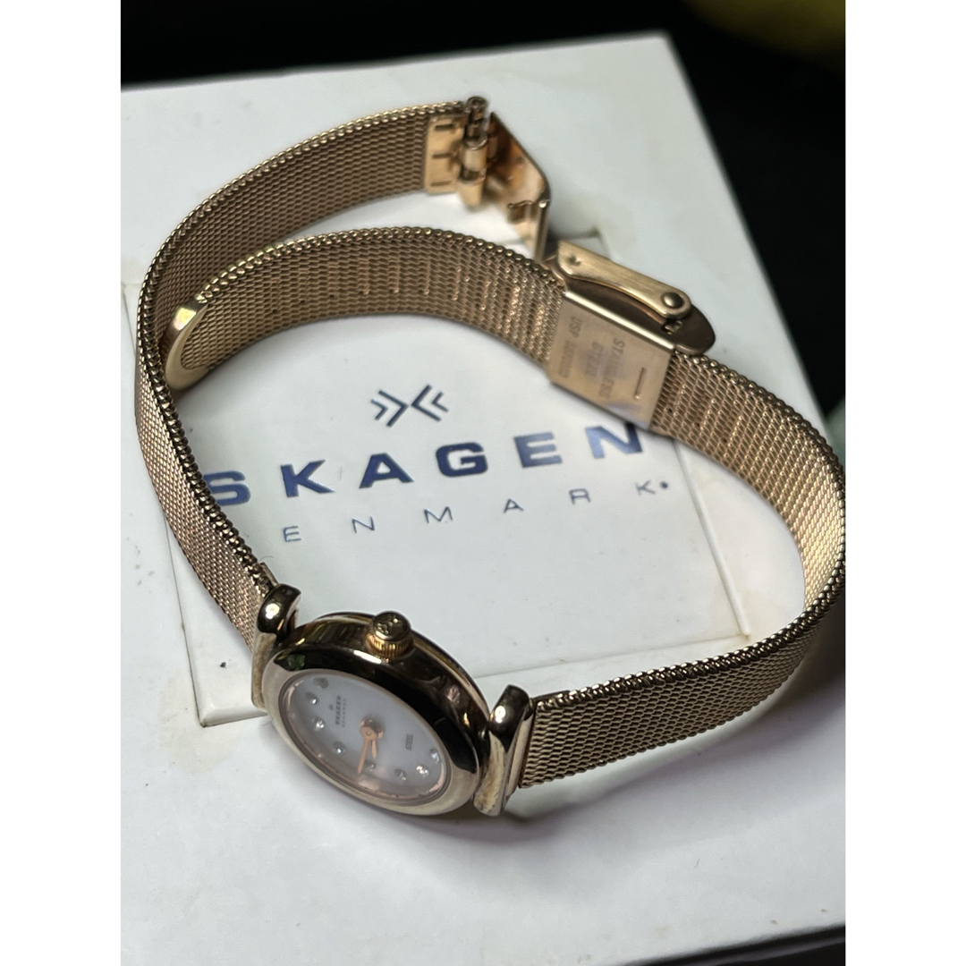 SKAGEN(スカーゲン)の★ SKAGEN シェル盤面12Pダイアモンド 小顔 レディース腕時計★保管品 レディースのファッション小物(腕時計)の商品写真