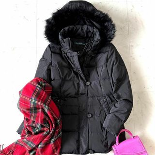 ラルフローレン(Ralph Lauren)の極美品♡ローレンラルフローレン エコファー付き ダウンジャケット ブラック 黒(ダウンジャケット)